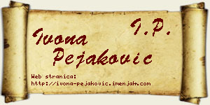 Ivona Pejaković vizit kartica